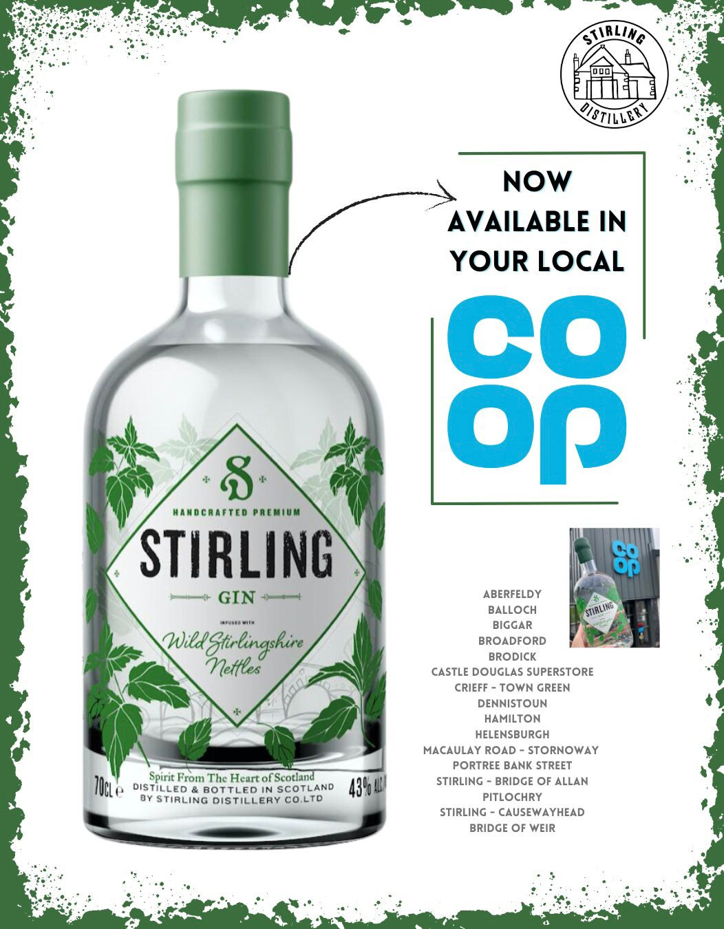 Stirling Distillery lands Co-op deal for award-winning nettle gin